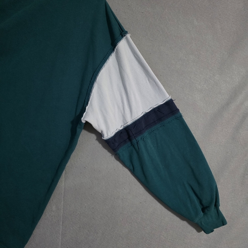 Vtg Y2k No Huddle Mens NFL Miami Dolphins Colorblock Sweater Size 2XL - Picture 11 of 12